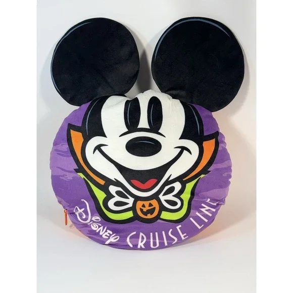 Disney Cruise Line Halloween On The High Seas MICKEY MOUSE Reversible Pillow - Picture 2 of 5